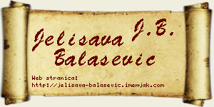 Jelisava Balašević vizit kartica